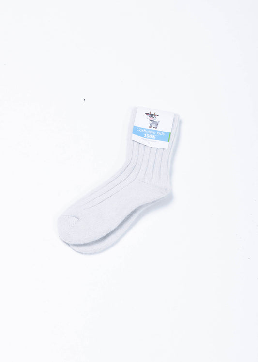 Kaschmir Kids Socken Hellgrau