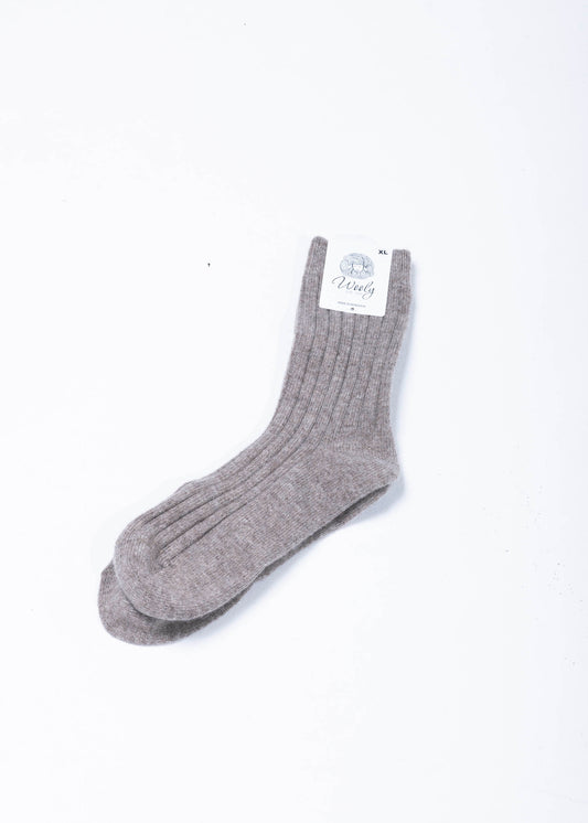 Woll Socken Grau