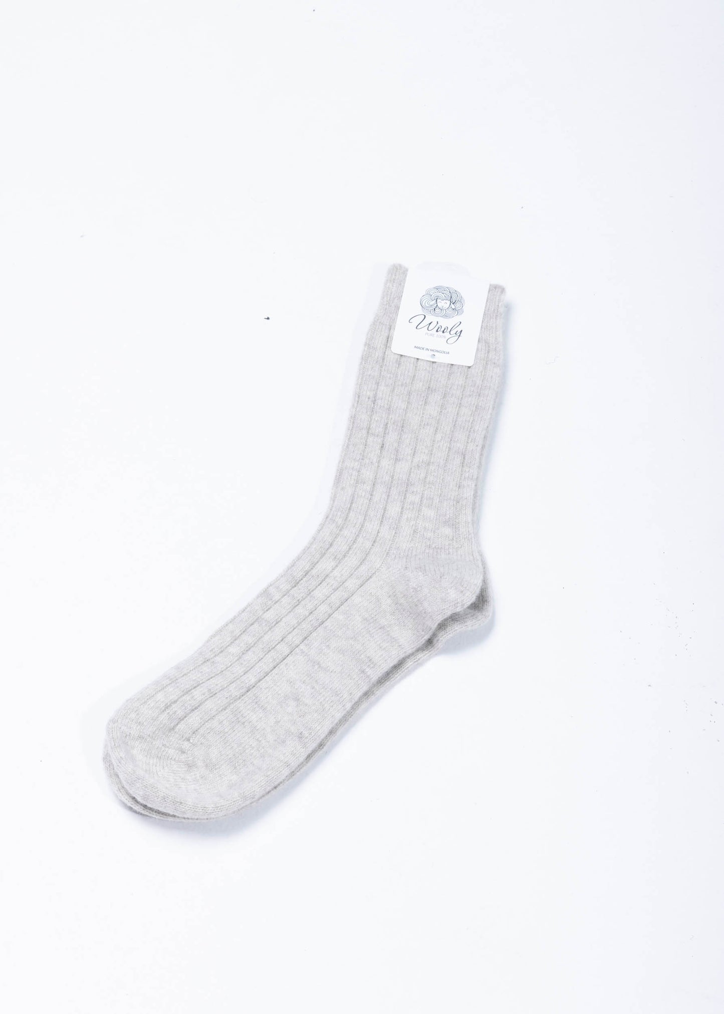 Woll Socken Hellgrau