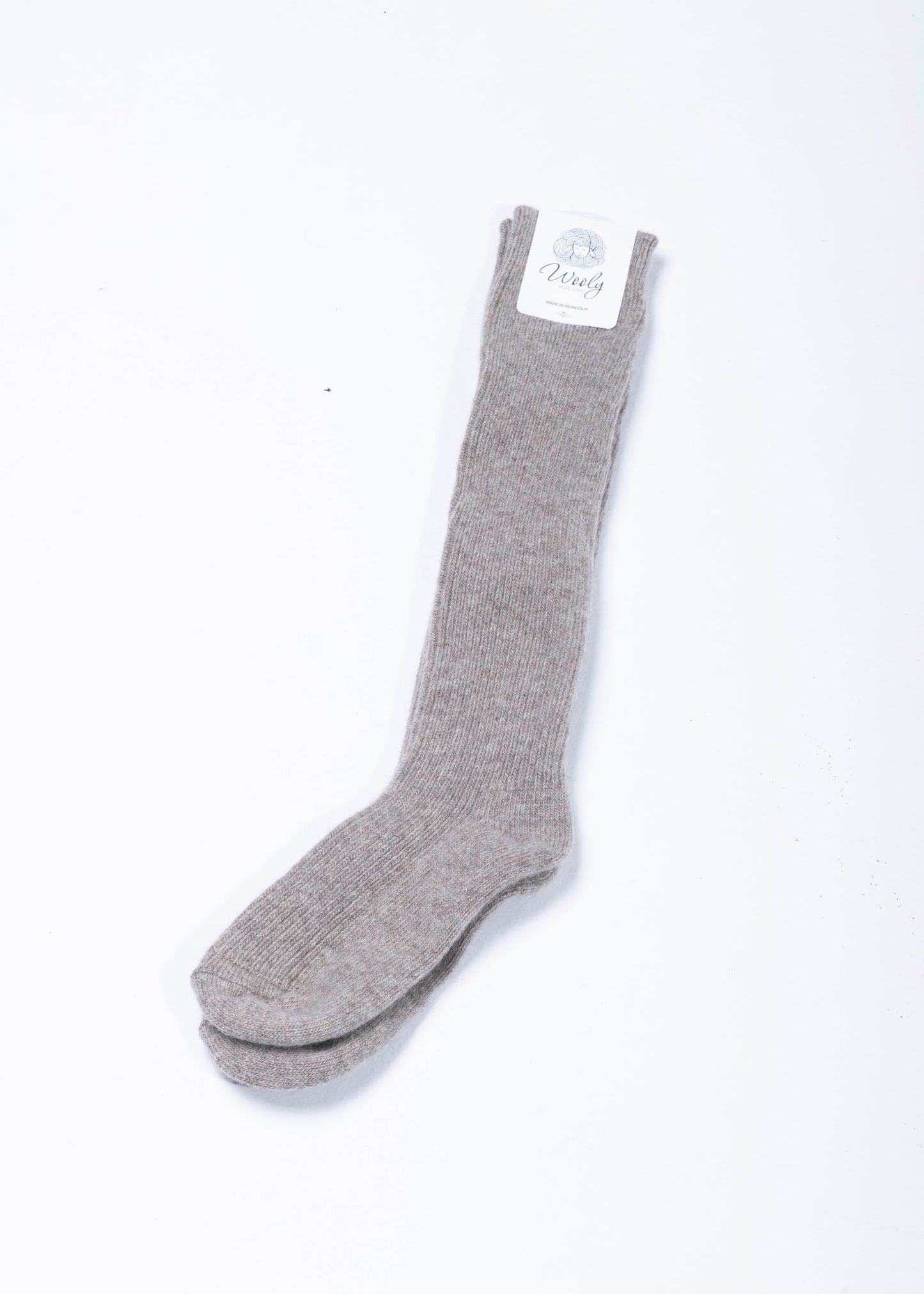 Woll Socken Lang Grau