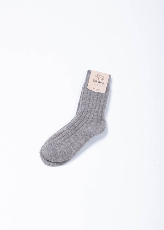 Yak Woll Socken Kids Grau