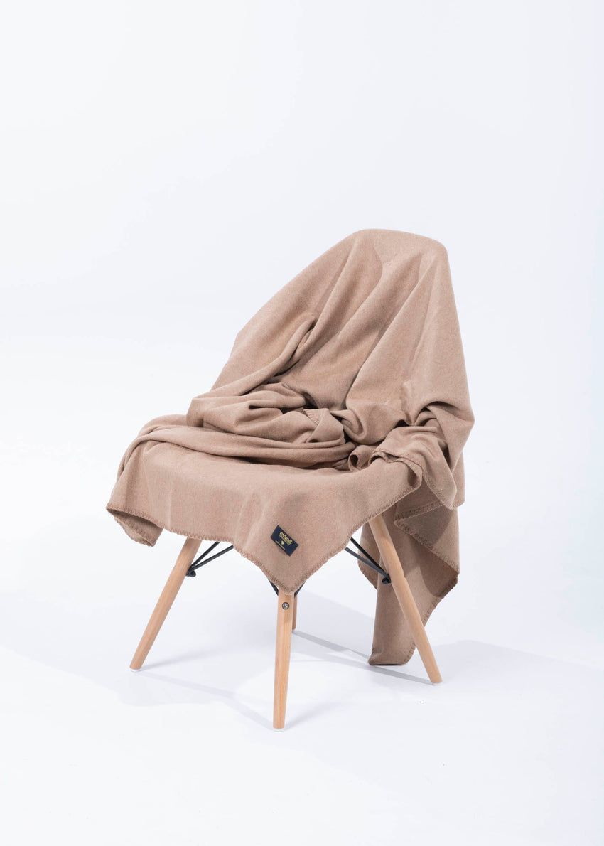 Kamelwolle Wurfdecke Base