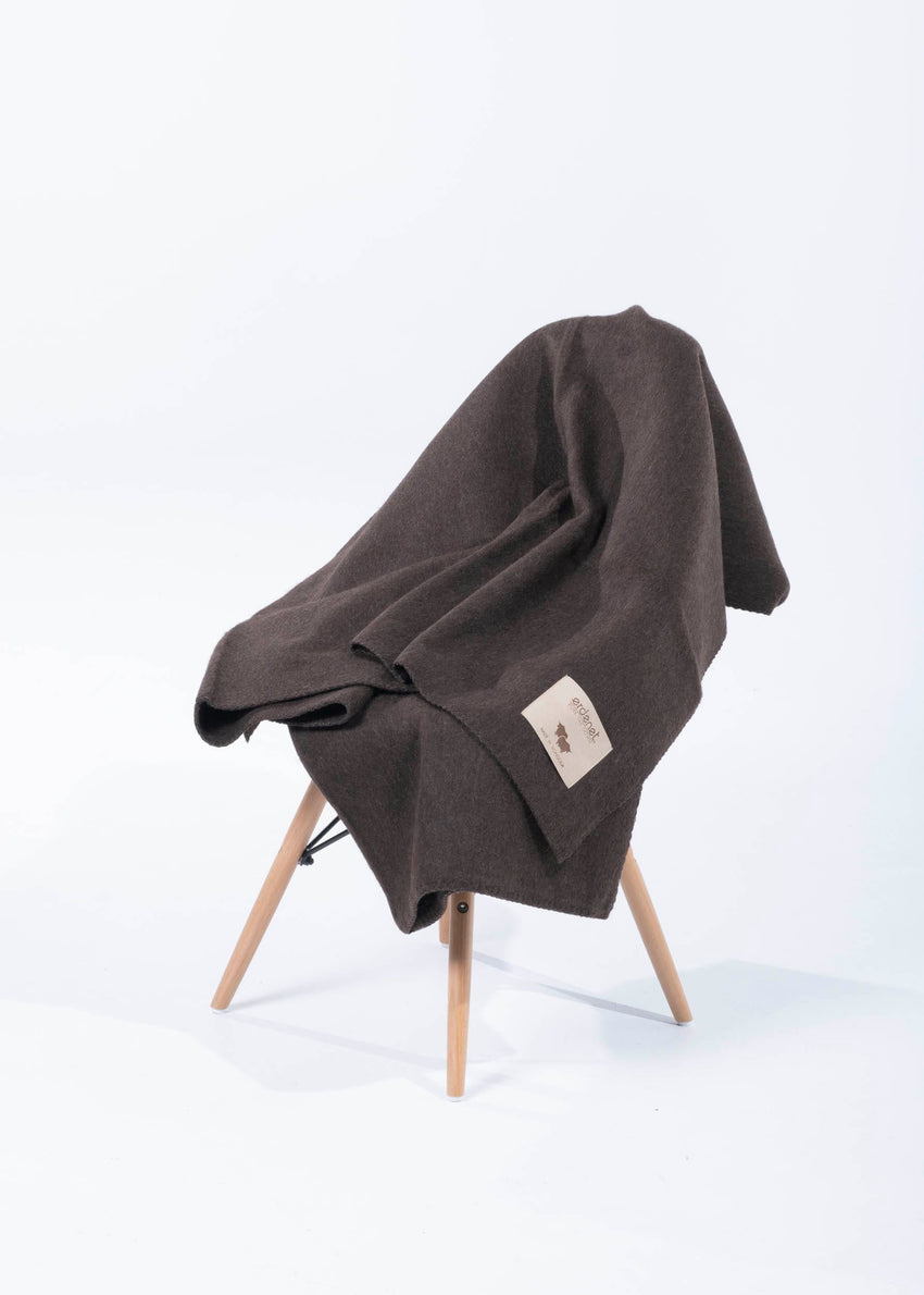 Yakwolle Decke Brown