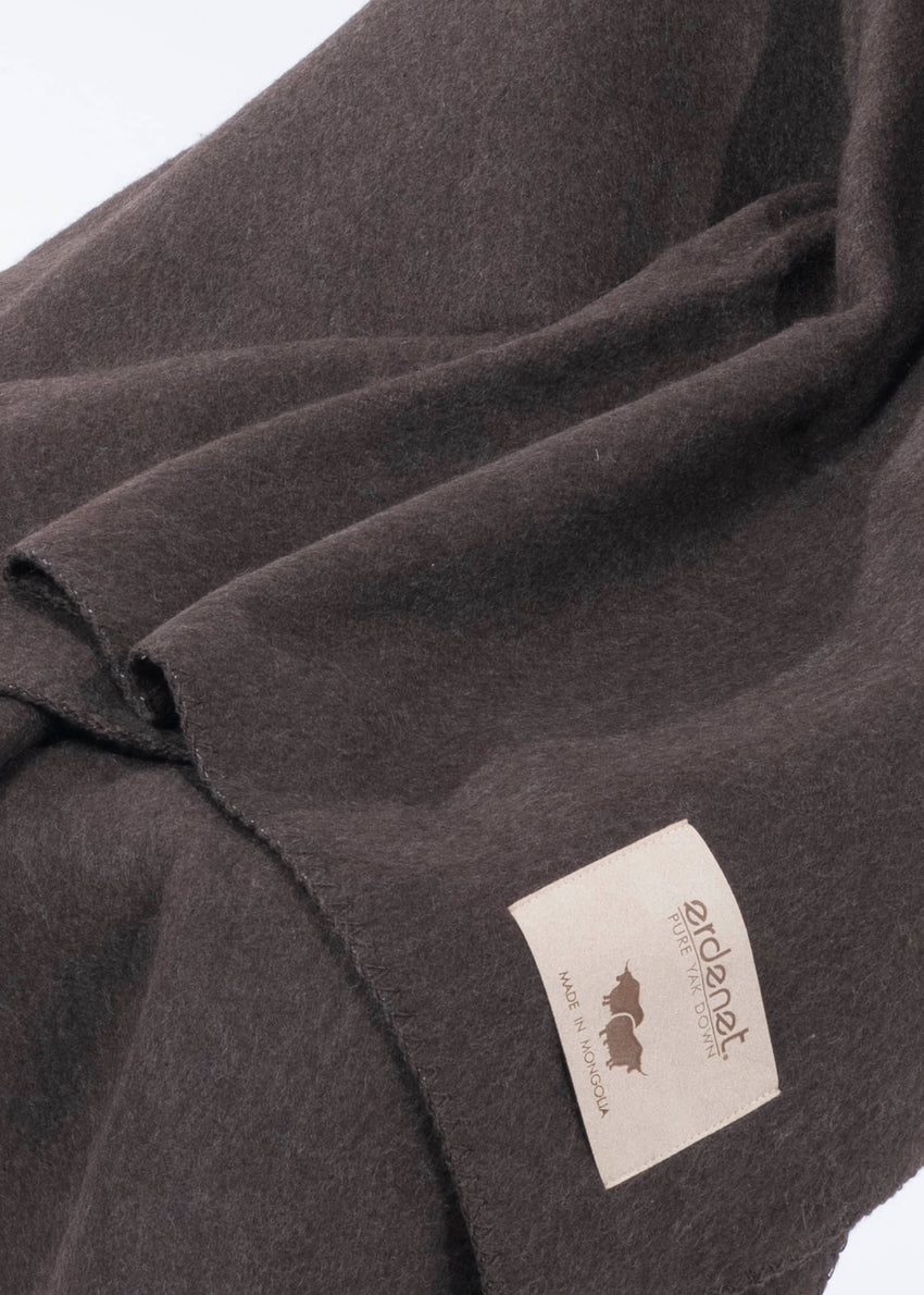 Yakwolle Decke Brown